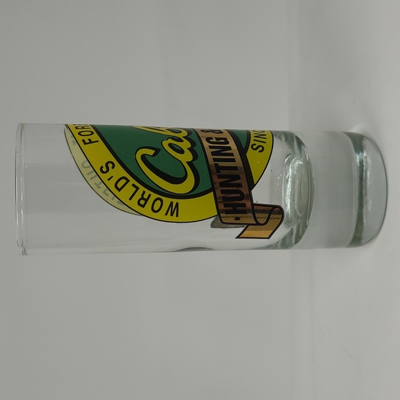 CABELA'S TALL SHOT GLASS - HUNTING  & FISHING GEAR SINCE 1961 - Picture 2 of 9